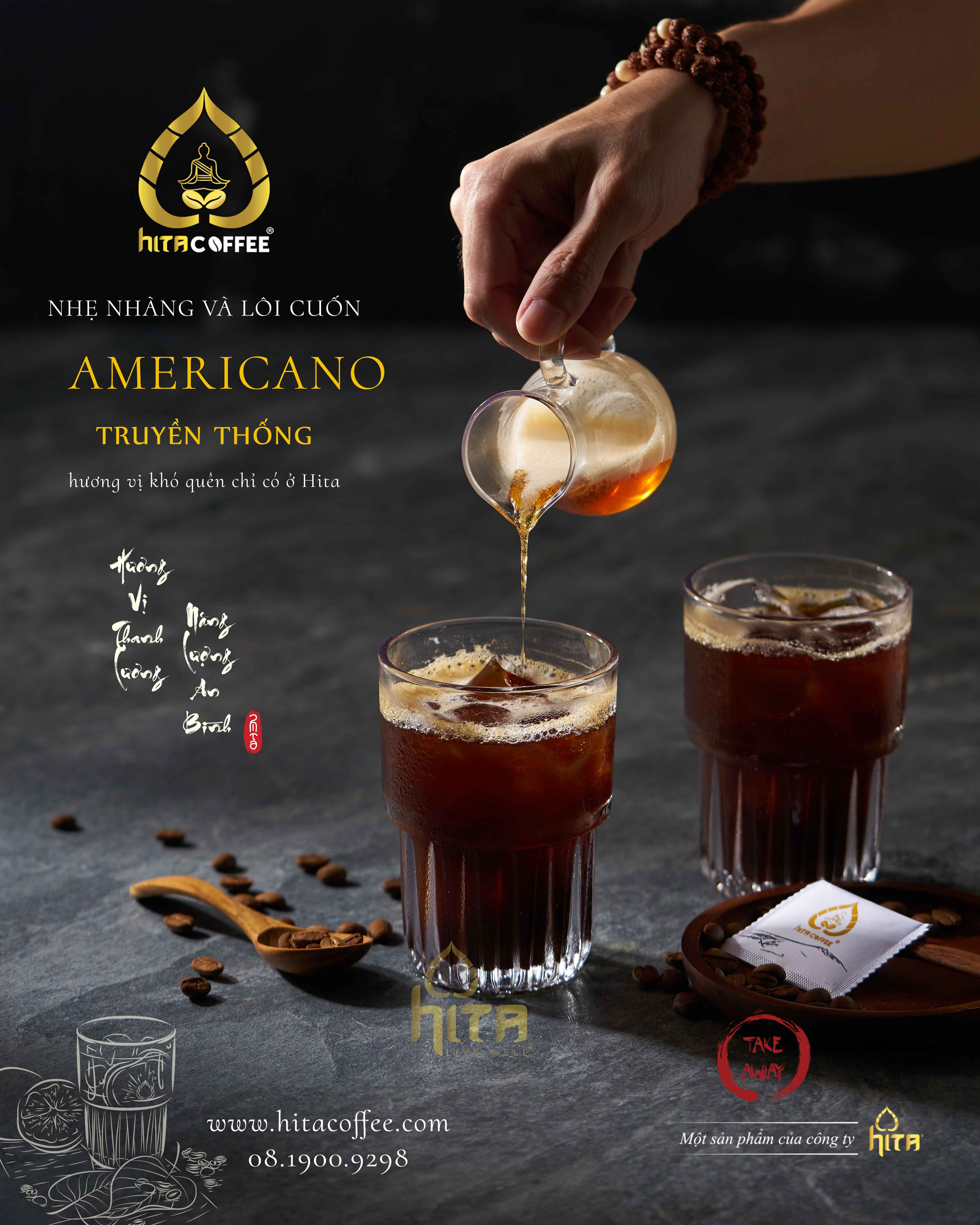 Ly cà phê Americano tại HITA Coffee 4